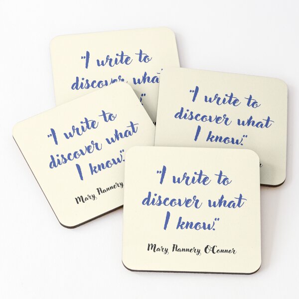 Item preview, I write to discover . . . Mary Flannery O'Connor Quotation designed and sold by CharlottePlaceArt.