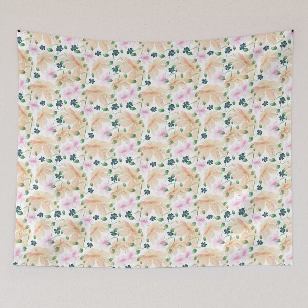 Artikelvorschau, Zartes, rosafarbenes Aquarell-Blumenmuster | Elegantes, nahtloses botanisches Design mit Pastellblumen entworfen und verkauft von HopeAndHustle.