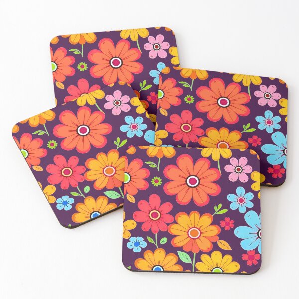 Item preview, Flower Power Psychedelic Floral Pattern – 60s 70s Retro Colors designed and sold by Good Vibes .
