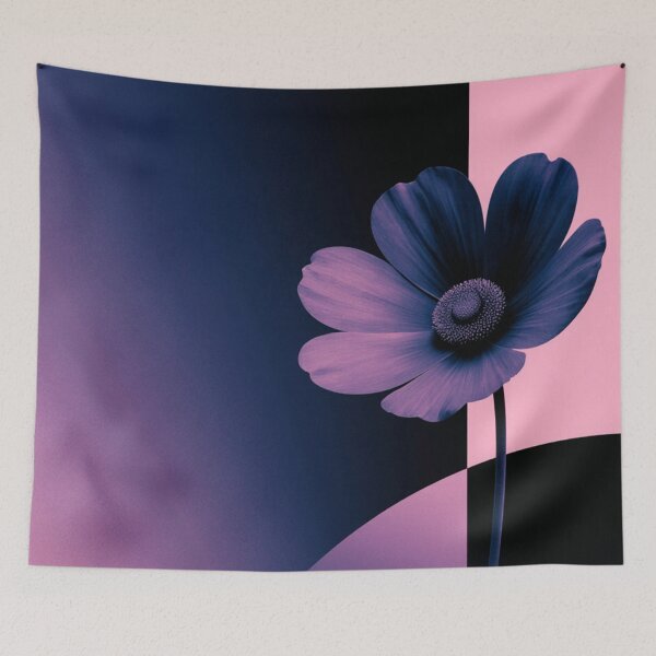 Item preview, Elegant Soft Pink Cosmos with Geometric Modern Shadows designed and sold by joycrysstudio.