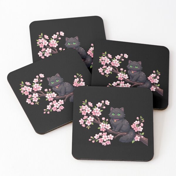 Item preview, Cherry Blossom | Funny Kitten designed and sold by Funny Vintage Stickers And T-Shirts.