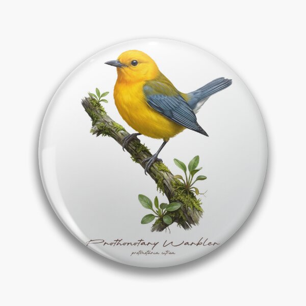 Item preview, Prothonotary Warbler on Mossy Branch designed and sold by Takeda-art.