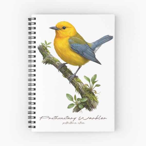 Item preview, Prothonotary Warbler on Mossy Branch designed and sold by Takeda-art.
