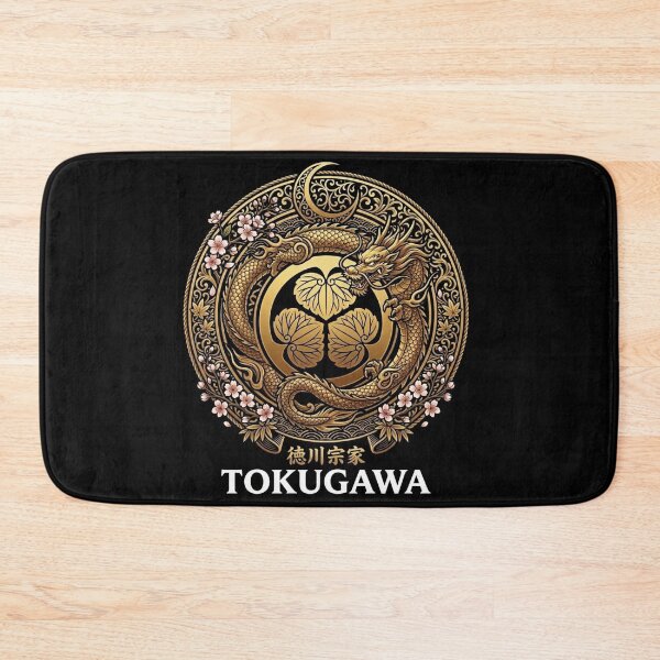 Item preview, Tokugawa Ieyasu Golden Dragon Hollyhock Crest Japanese Shogun Samurai Art designed and sold by TokyoInkClub.