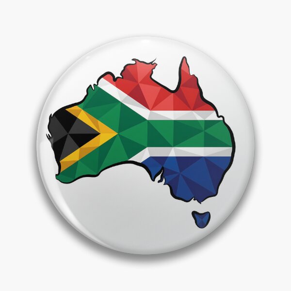 Item preview, Australia Map South Africa Flag Heritage Modern Art designed and sold by MeldMerch Map & Flag Co..