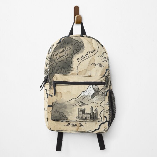 Item preview, Dragon's Peak & Forbidden Woods - Vintage Fantasy Map Pattern designed and sold by InnerwayStudio.