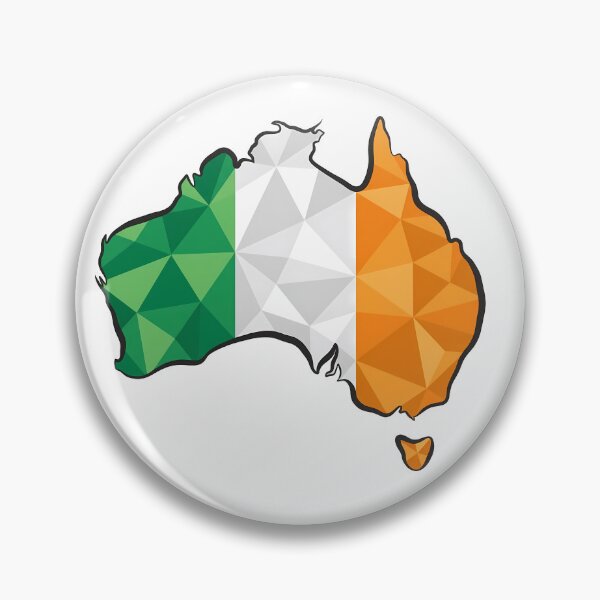 Item preview, Australia Map Ireland Flag Heritage Modern Art designed and sold by MeldMerch Map & Flag Co..