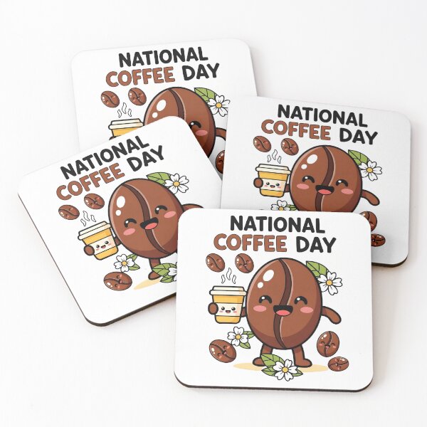 Item preview, Cute Kawaii Coffee Bean Character for National Coffee Day Illustration designed and sold by Lio-lio.