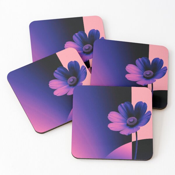 Item preview, Electric Purple Cosmos with Peach Sunset Geometry designed and sold by joycrysstudio.