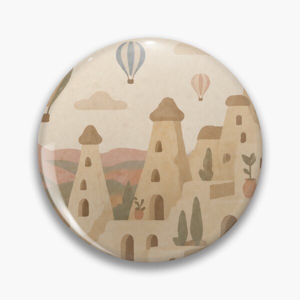 Item preview, Cappadocia Turkey Travel Poster | Hot Air Balloons Minimalist Landscape designed and sold by DrizzyV.