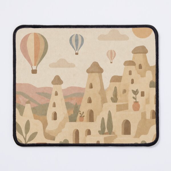 Item preview, Cappadocia Turkey Travel Poster | Hot Air Balloons Minimalist Landscape designed and sold by DrizzyV.