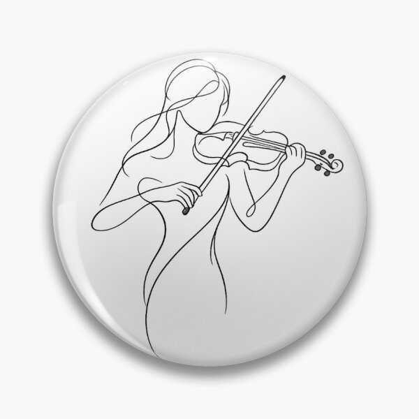 Item preview, Minimalist Violin Line Art Elegant Music Lover Gift Design designed and sold by BlairWynne.