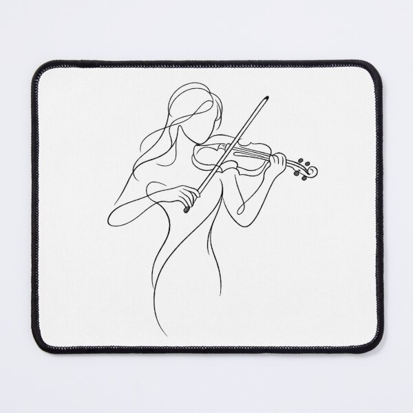 Item preview, Minimalist Violin Line Art Elegant Music Lover Gift Design designed and sold by BlairWynne.