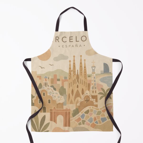 Item preview, Barcelona Spain Travel Poster | Gaudi Architecture Minimalist Illustration designed and sold by DrizzyV.