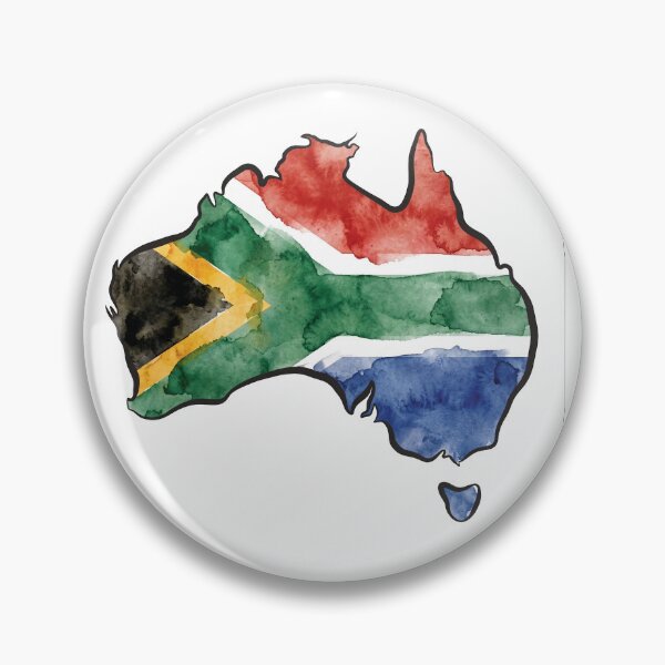 Item preview, Australia Map South Africa Flag Heritage Watercolour Art designed and sold by MeldMerch Map & Flag Co..