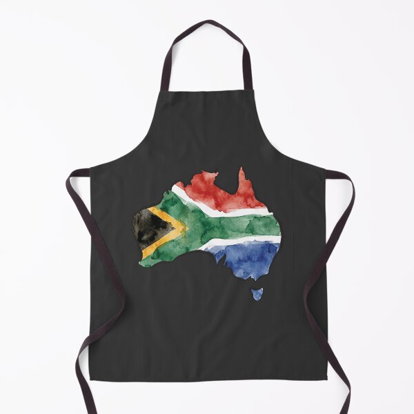 Item preview, Australia Map South Africa Flag Heritage Watercolour Art designed and sold by MeldMerch Map & Flag Co..