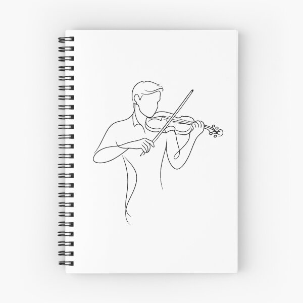 Item preview, Minimalist Male Violin Player Line Art Music Lover Gift Design designed and sold by BlairWynne.