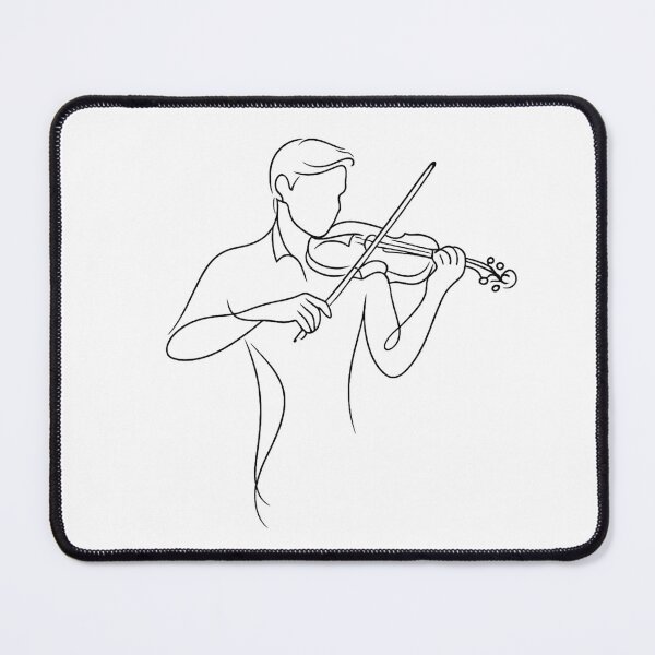 Item preview, Minimalist Male Violin Player Line Art Music Lover Gift Design designed and sold by BlairWynne.