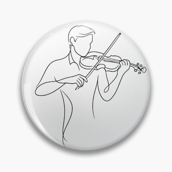 Item preview, Minimalist Male Violin Player Line Art Music Lover Gift Design designed and sold by BlairWynne.