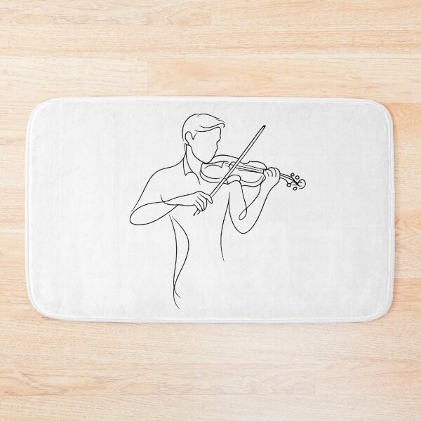 Item preview, Minimalist Male Violin Player Line Art Music Lover Gift Design designed and sold by BlairWynne.