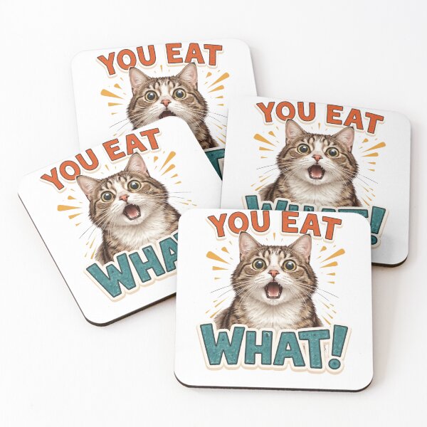 Item preview, Funny Cat Shirt You Eat WHAT Meme Cat Design Shocked Cat Lover Gift designed and sold by Refinedpaws.