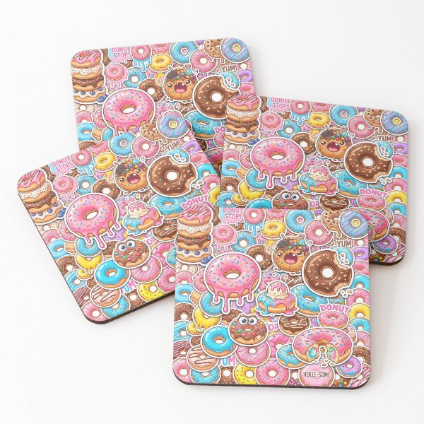 Item preview, Crazy Donut Stickerbomb – Sweet Neon Chaos designed and sold by RH Design Lab.