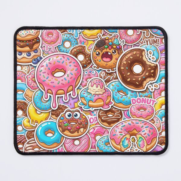 Item preview, Crazy Donut Stickerbomb – Sweet Neon Chaos designed and sold by RH Design Lab.