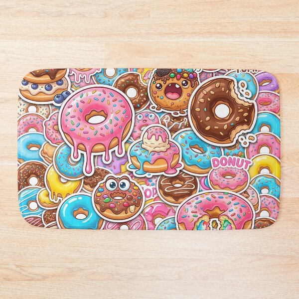 Item preview, Crazy Donut Stickerbomb – Sweet Neon Chaos designed and sold by RH Design Lab.