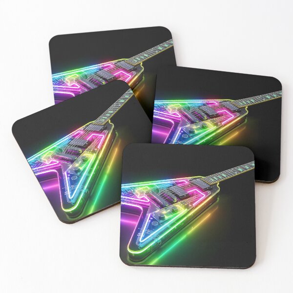Item preview, Neon Circuit Electric Guitar - Cyberpunk Synthwave Music Art designed and sold by powersunlight.