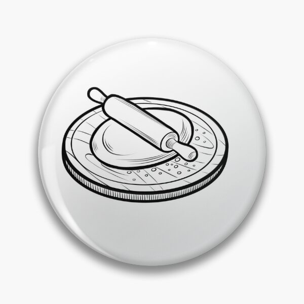Item preview, Rolling pin and dough on wooden surface for baking bread or pastry in kitchen designed and sold by Ms. Iryna.
