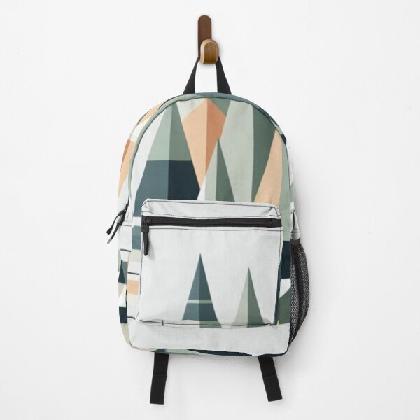 Item preview, Abstract geometric mountain forest landscape designed and sold by NivyasArtistry.