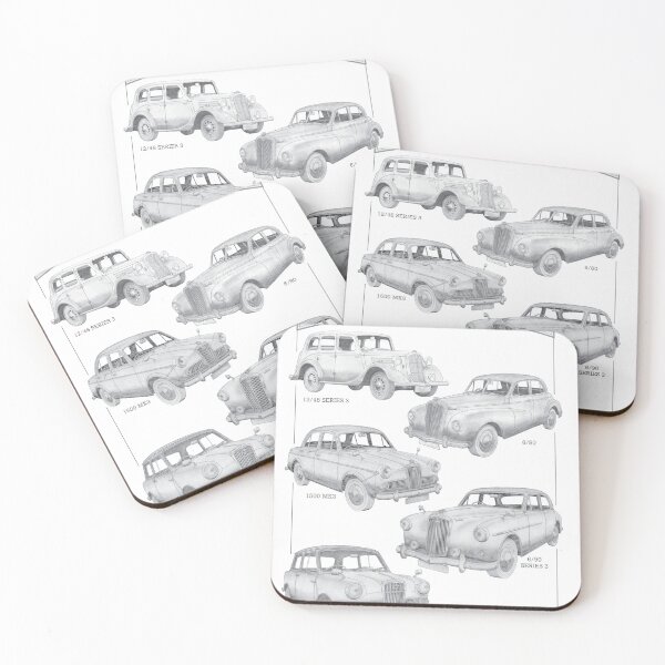 Item preview, Wolseley Cars - Five of the best hand-drawn designed and sold by Classic Car Art Drawings.