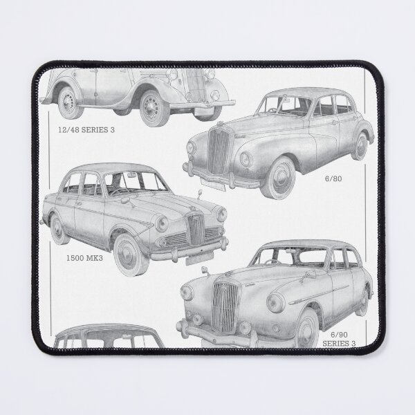 Item preview, Wolseley Cars - Five of the best hand-drawn designed and sold by Classic Car Art Drawings.