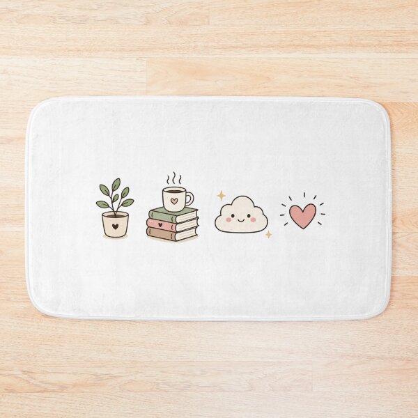 Item preview, Cozy Aesthetic Coffee & Books Cute Kawaii Cloud Plant Design designed and sold by LunaVales.