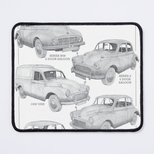 Item preview, Morris Minor Cars - Five of the best 2 hand-drawn designed and sold by Classic Car Art Drawings.