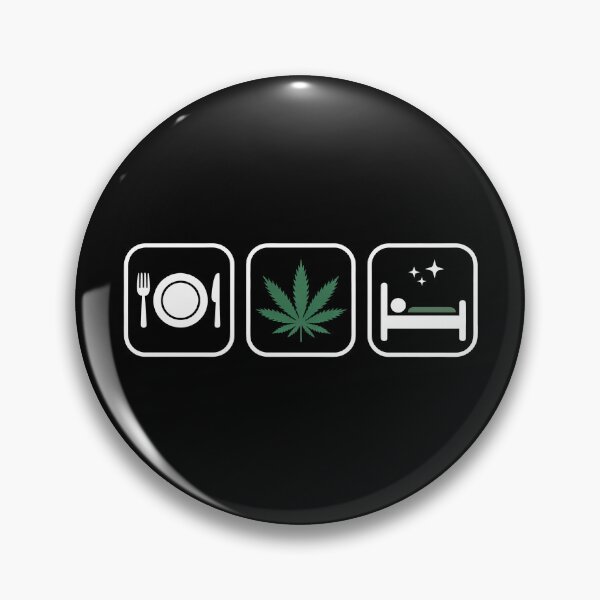 Item preview, Eat Weed Sleep Funny Stoner Routine 420 Cannabis Joke designed and sold by Say It With Ink.