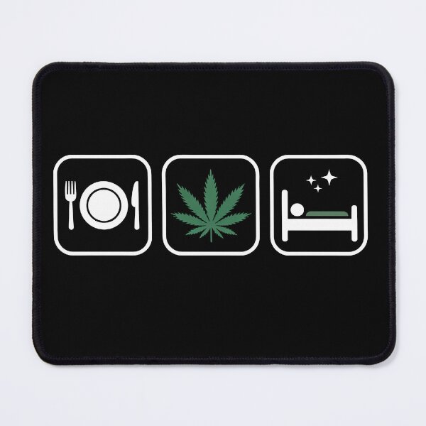 Item preview, Eat Weed Sleep Funny Stoner Routine 420 Cannabis Joke designed and sold by Say It With Ink.