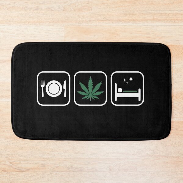 Item preview, Comer hierba, dormir, rutina divertida de fumeta, chiste sobre cannabis 420 designed and sold by Say It With Ink.