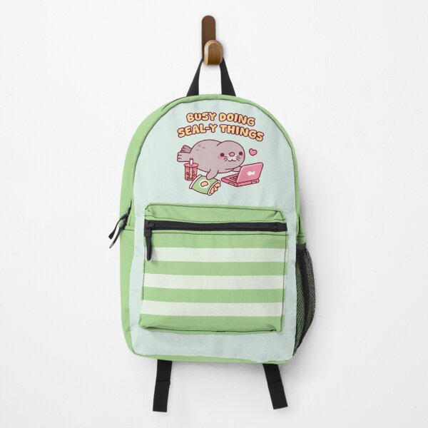 Item preview, Cute Chonky Seal Chilling With Laptop Busy Doing Seal-y Things designed and sold by rustydoodle.