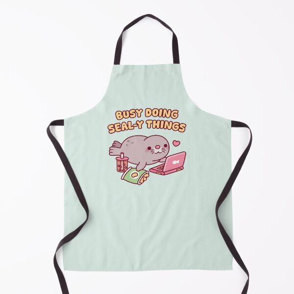 Item preview, Cute Chonky Seal Chilling With Laptop Busy Doing Seal-y Things designed and sold by rustydoodle.