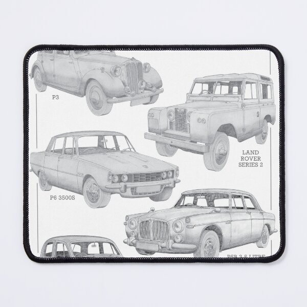 Item preview, Rover Cars - Five of the best hand-drawn designed and sold by Classic Car Art Drawings.