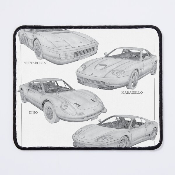 Item preview, Ferrari Cars - Five of the best hand-drawn designed and sold by Classic Car Art Drawings.