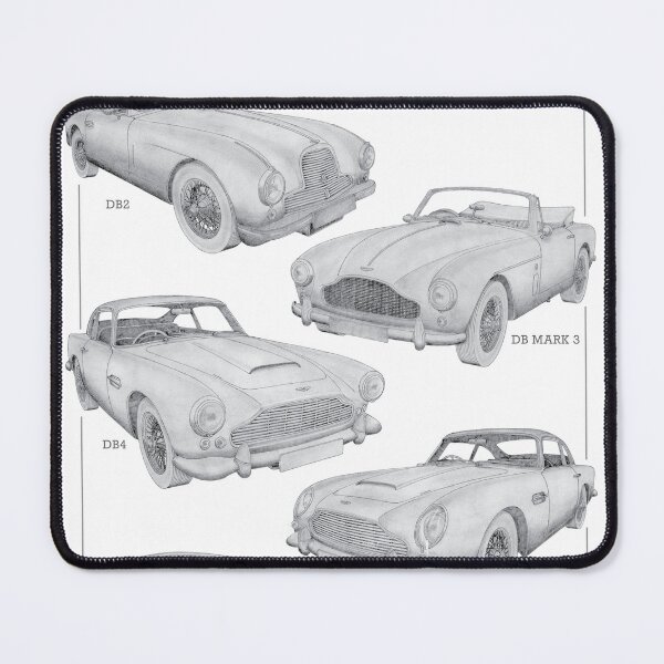 Item preview, Aston Martin Cars - Five of the best hand-drawn designed and sold by Classic Car Art Drawings.