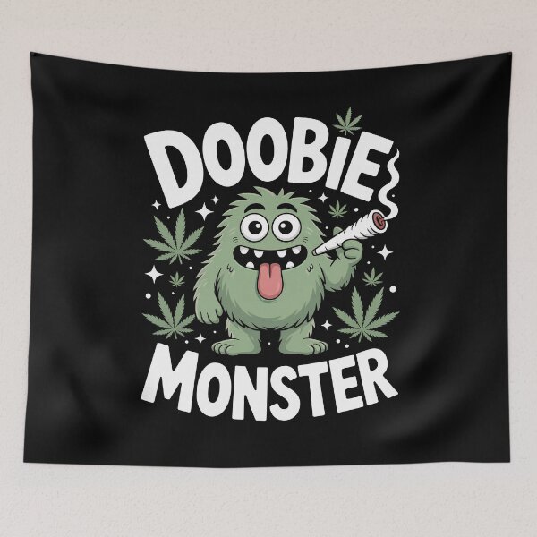 Item preview, Doobie Monster Funny Weed Character 420 Stoner Joke designed and sold by Say It With Ink.