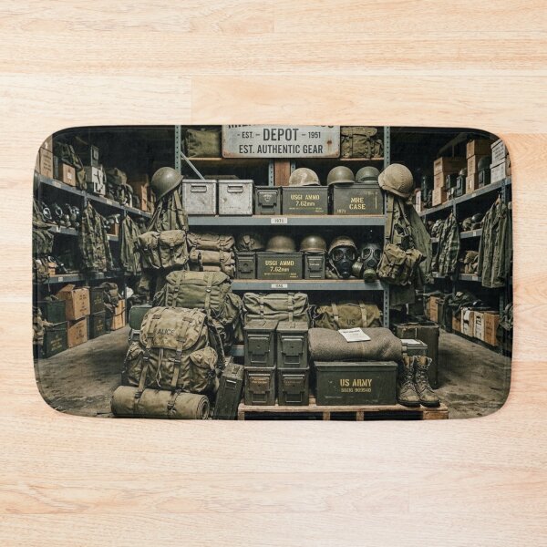Item preview, Military Surplus Equipment Store Display designed and sold by Uniqueartai.