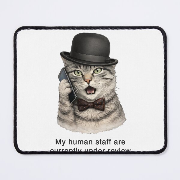 Item preview, My Human Staff Are Currently Under Review – Arrogant Cat Kids T-Shirt Design designed and sold by FunscapeHQ.