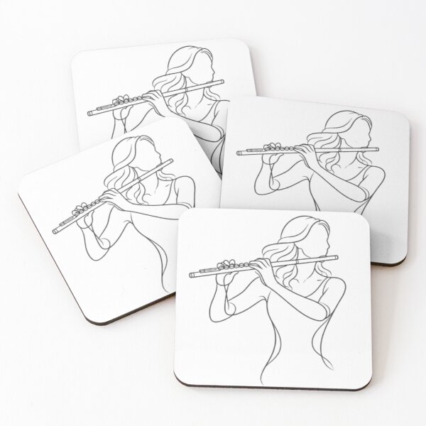 Item preview, Flute Player Line Art, Minimalist Musician Drawing, Elegant Flutist Illustration, Classical Music Gift for Musicians designed and sold by BlairWynne.