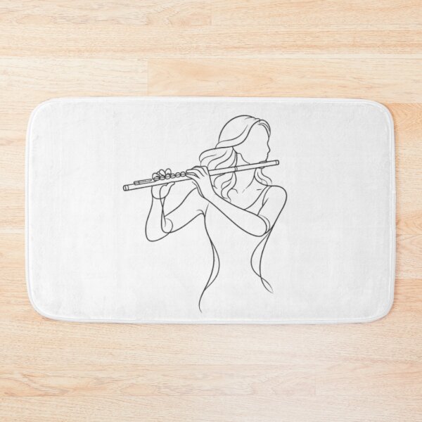 Item preview, Flute Player Line Art, Minimalist Musician Drawing, Elegant Flutist Illustration, Classical Music Gift for Musicians designed and sold by BlairWynne.