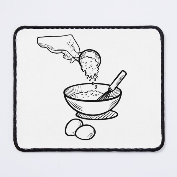 Item preview, Mixing ingredients in a bowl while preparing a recipe with eggs and sugar in a kitchen setting designed and sold by Ms. Iryna.
