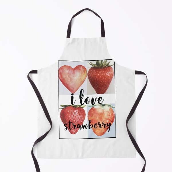 Item preview, Photographic I Love Strawberry Print on Black designed and sold by Piotrek0001.
